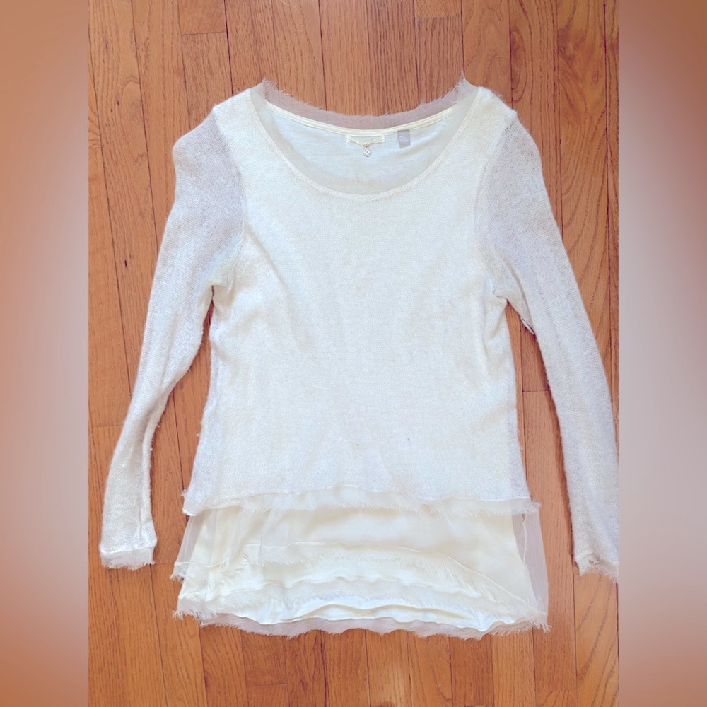 Dreamy, lacy sweater from Anthropologie